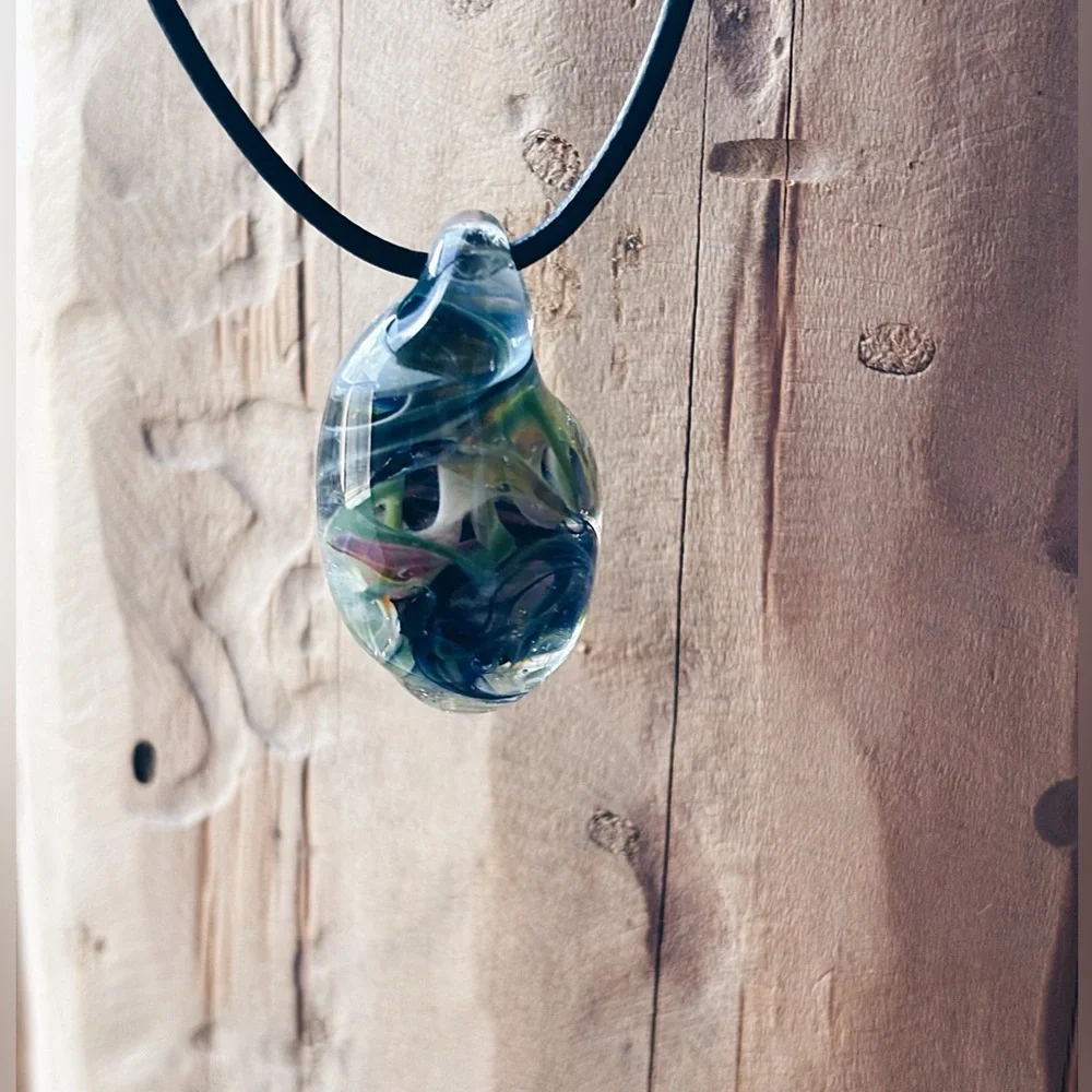 OOAK Artisan Borosilicate "Galaxy" Vortex Pendant - Adjustable Art - Picture 13 of 16